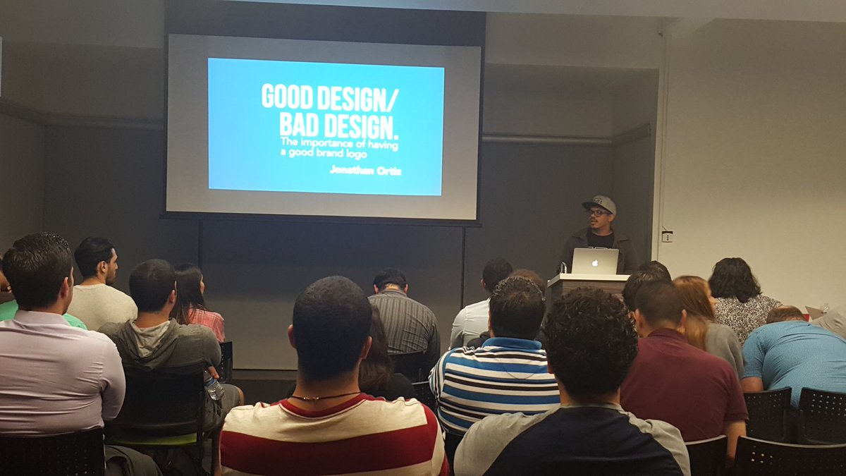 p18startups's tweet photo. Our Lead Creative Designer @JONN3 at #FullStackNight @PRScienceTrust #startupsofPuertoRico https://t.co/NnKaU6kQcl
