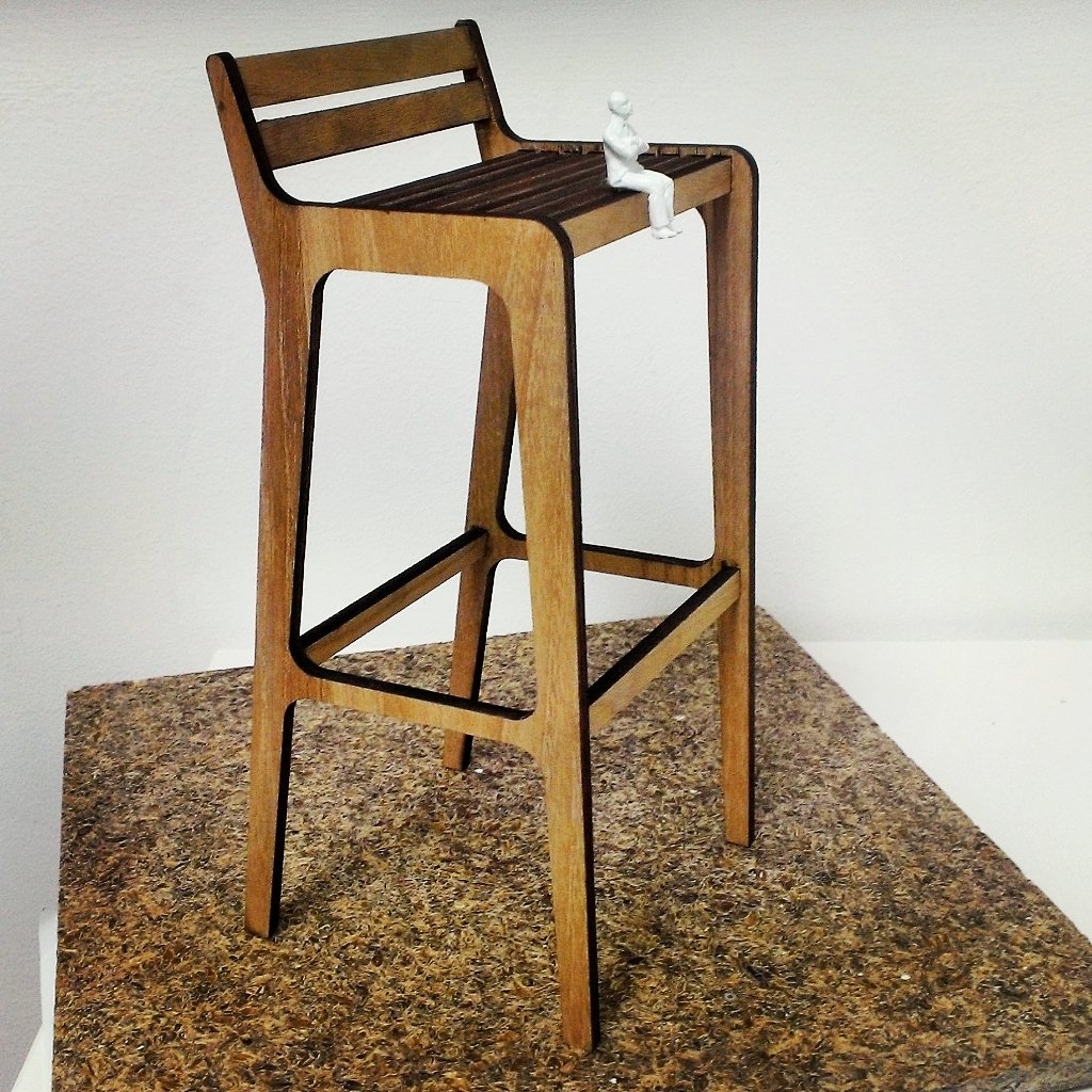 Scale 1:25. Next 1:1 #designerinresidence <a href="/DJCAD/">DJCAD, UoD</a> #furniture #ecodesign #crafts #barstool