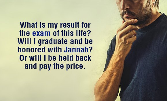 We worry about worldly tests what about THE EXAM which will decide our abode for eternity?
buff.ly/1lzff1g