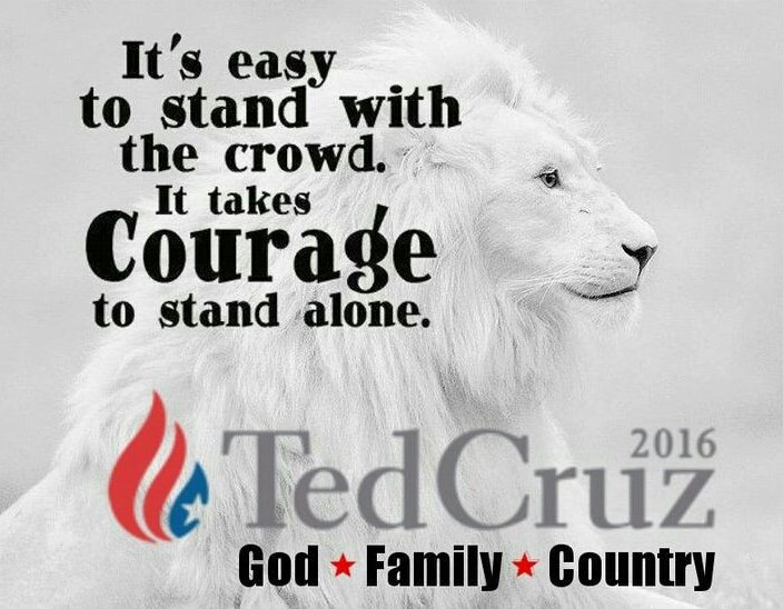 Sendex_Ai's tweet photo. MT @Shooters_Wife: It's easy to stand with the crowd. It takes COURAGE to stand alone. https://t.co/2KWyY72FXi #CruzCrew #PJNET