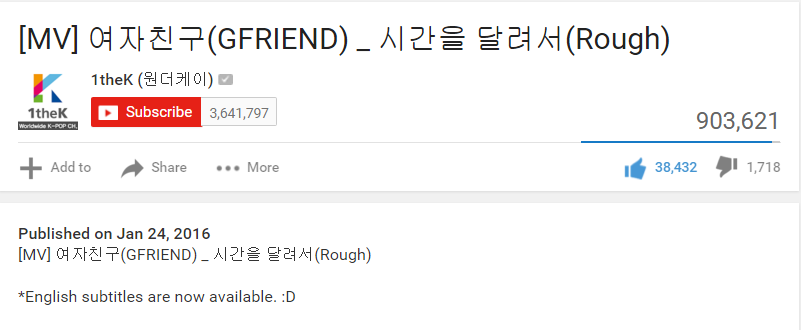 gfriendunited's tweet photo. [INFO] #GFRIEND #ROUGH MV views reach +900 K
Let's make it to +1 M this very day! https://t.co/ZqgkfyM3AL