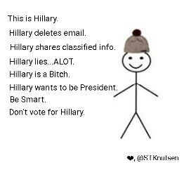 STKnutsen's tweet photo. Bill KNOWS. #BeLikeBill
#Stickman #ThisIsHillary https://t.co/1m0sfbmPDV