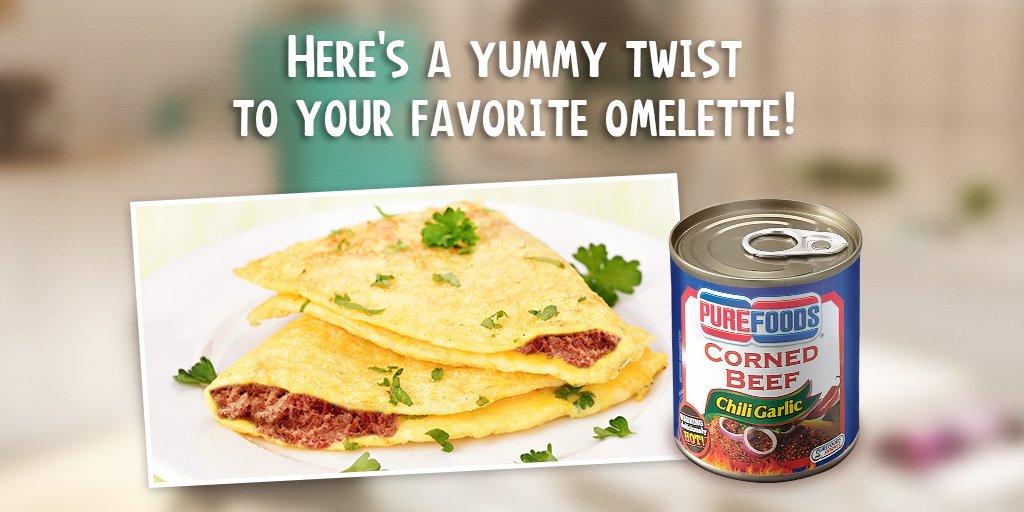 PFCornedBeef's tweet photo. Put a yummy twist to your favorite omelette with Purefoods Corned Beef. https://t.co/K0HAnQAeYh #iHeartPFCornedBeef https://t.co/pyPRnMtAE8