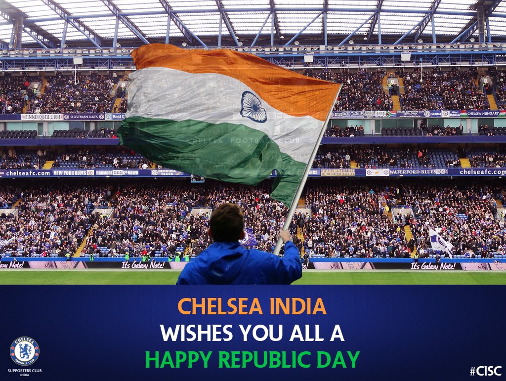 ChelseaIndia's tweet image. Hoist the Tricolour up high where it belongs with passion &amp;amp; pride!
CISC wishes you all a very Happy Republic Day! 🇮🇳