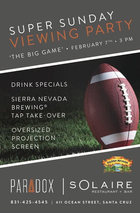 SolaireSC's tweet photo. Super Bowl Sunday. It's happening. Join us for the game/commercials/Beyoncé. Surely one of those appeals to you! https://t.co/bVZwjDnOJw