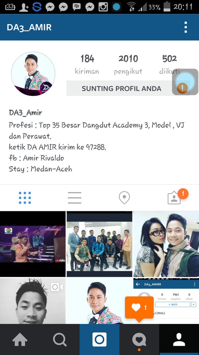 Ini IG Amir ya Teman2. Di Follow ya