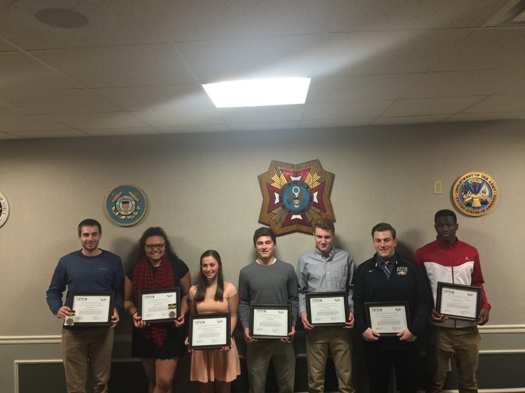 CoachSapara's tweet photo. Congrats to all of the VFW Leadership Award winners. Some great kids here at Avon High! https://t.co/0VjnwSByS3