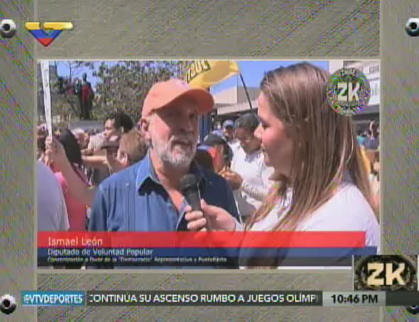 VTVcanal8's tweet photo. #VideoZK | Dip. Ismael León intimida a joven periodista de Tves Pueblo durante entrevista https://t.co/6TiCMRR5hz https://t.co/OwICnfUoQE