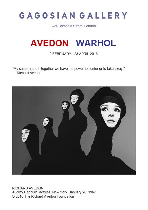 Mark your calendar @GagosianLondon #AvedonWarhol #RichardAvedon bit.ly/1Pylydv