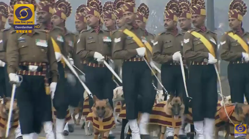 htTweets's tweet photo. The Dog squad marches down Rajpath #RepublicDay 

LIVE updates: https://t.co/AV5bWrQvXi https://t.co/ozl2VR5jzk