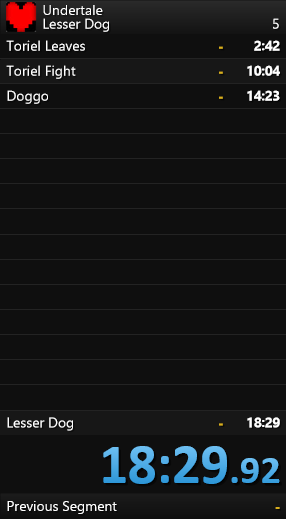 CreeperzEdge's tweet image. I got a 18:29 in Undertale - Lesser Dog. I pet dogs too much. #undertale #lesserdog