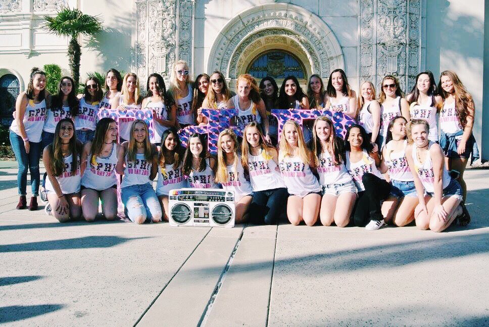 Gamma Phi just got Beta! Lovin' our new pledge class 🤘🏻 #straightfire #usdgammaphibeta #bidday2016
