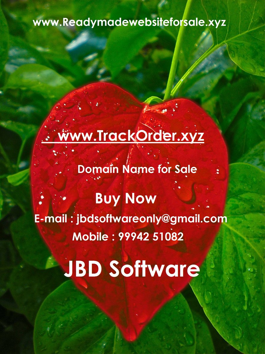 jbdsoftware's tweet photo. #Trackorder .xyz Domain Name for Sale 2016 - https://t.co/kziduZZxhN - Start Your Bidding!!! https://t.co/XK9Pro0Hn7