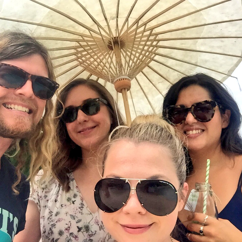 WomansDayNZ's tweet photo. You can stand under my umbrella! Bauer babes are sun-smart at the #Lifestream high tea with @communeco ⛱ https://t.co/QF8omtMhwQ