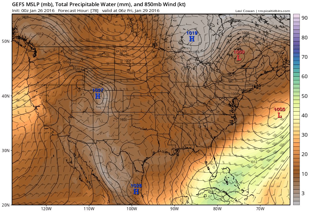 ...and just as quickly as it appeared, it's gone. Zilch snow chances for Thurs/Fri in NYC &amp; New England: Out to sea.