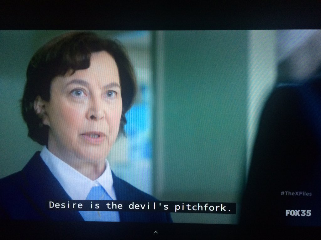 buckupcamper's tweet photo. sr mary talks about desire. mulder gazes at scully. scully gazes at mulder. #shippinit #FoundersMutation #TheXFiles https://t.co/1ozsqkom43