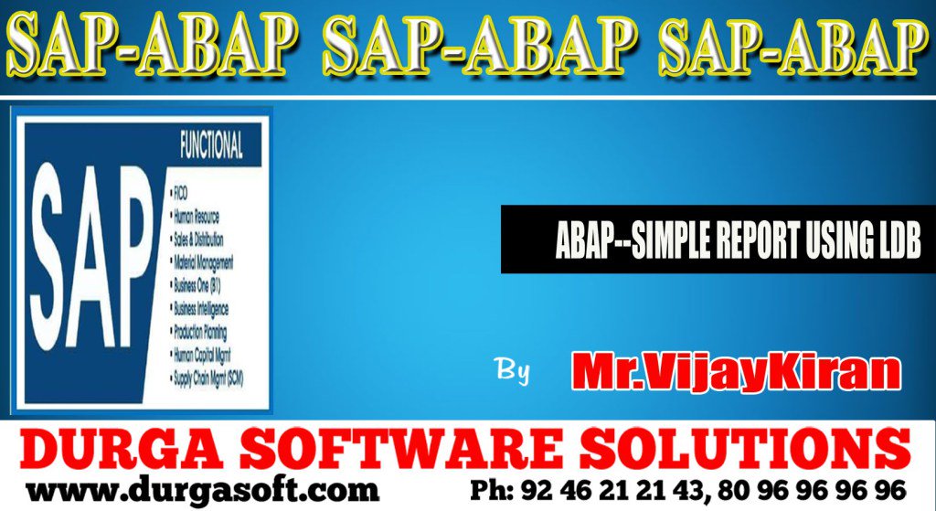 CodeChannels's tweet image. SAP – ABAP || Simple Report using LDB #customapplicationdevelopment #customsoftwaredeveloper codechannels.com/video/durgasof…