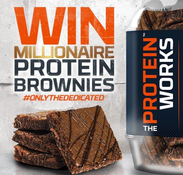 TheProteinWorks's tweet photo. WIN MILLIONAIRE PROTEIN BROWNIES!
To enter:
1) RT
2) @ a friend using #OnlyTheDedicated
T&amp;Cs https://t.co/DxtIi1g75n https://t.co/4uVXW4ArTh
