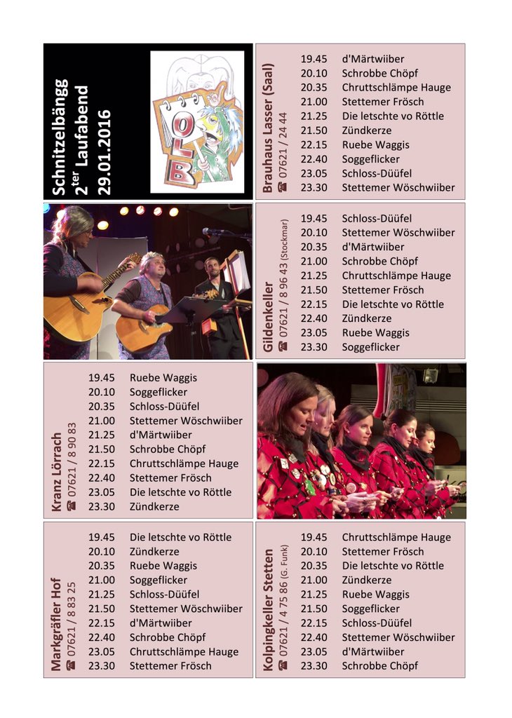 NglService's tweet image. Schnitzelbäng 2. Laufabend am 29. Januar!