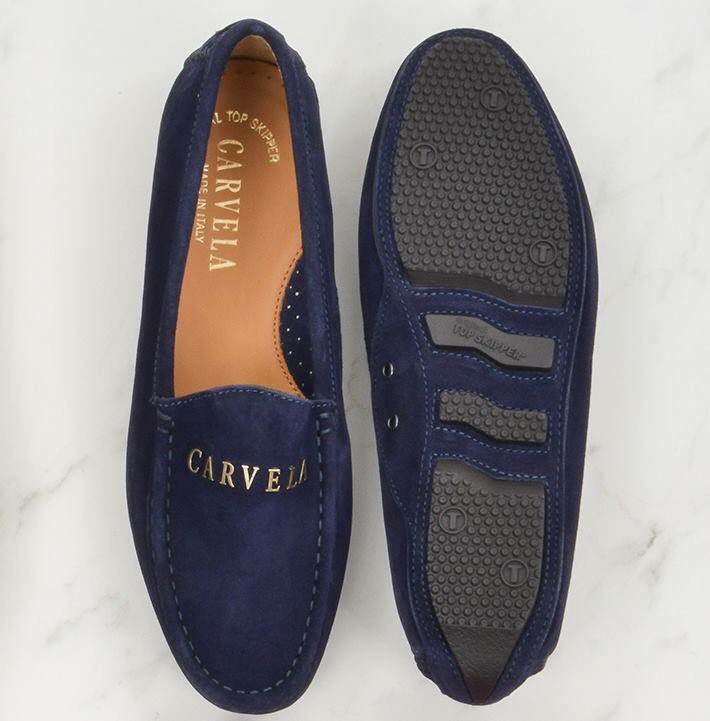 navy carvela trainers