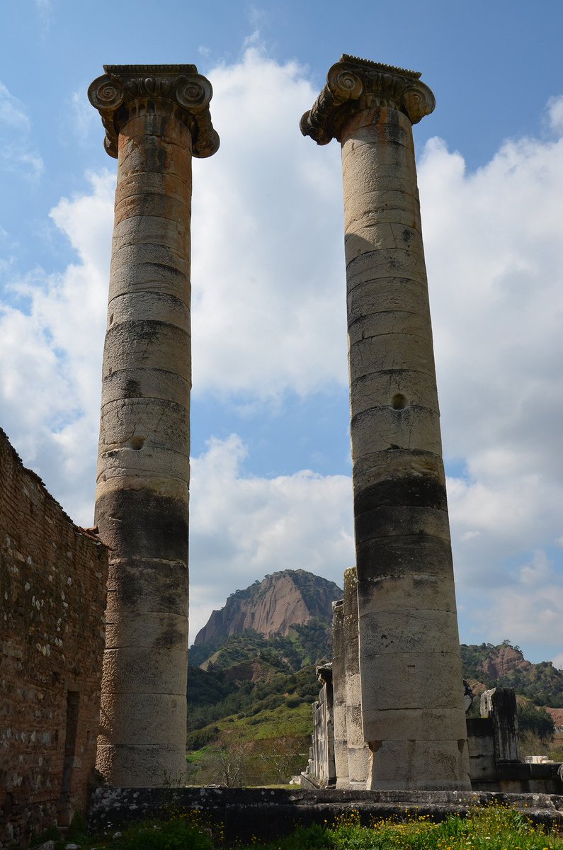 carolemadge's tweet photo. These are the 2 complete columns of the Temple of Artemis. Most columns are unfluted, the Temple was never finished. https://t.co/ZWuV2xHmiS