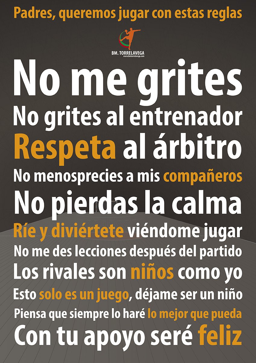 BMJudesaMolina's tweet image. "Papa, mama: queremos jugar con estas reglas". El @BMTorrelavega nos trae esta maravillosa imagen.
