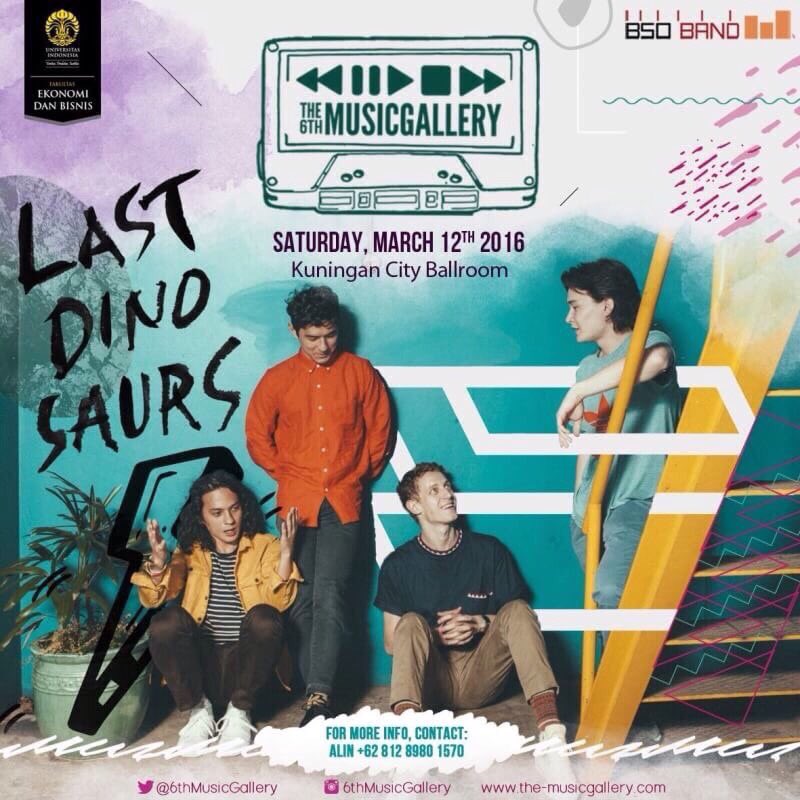 Confirmed to play at the @6thMusicGallery is Last Dinosaurs! Grab your ticket now Jons..