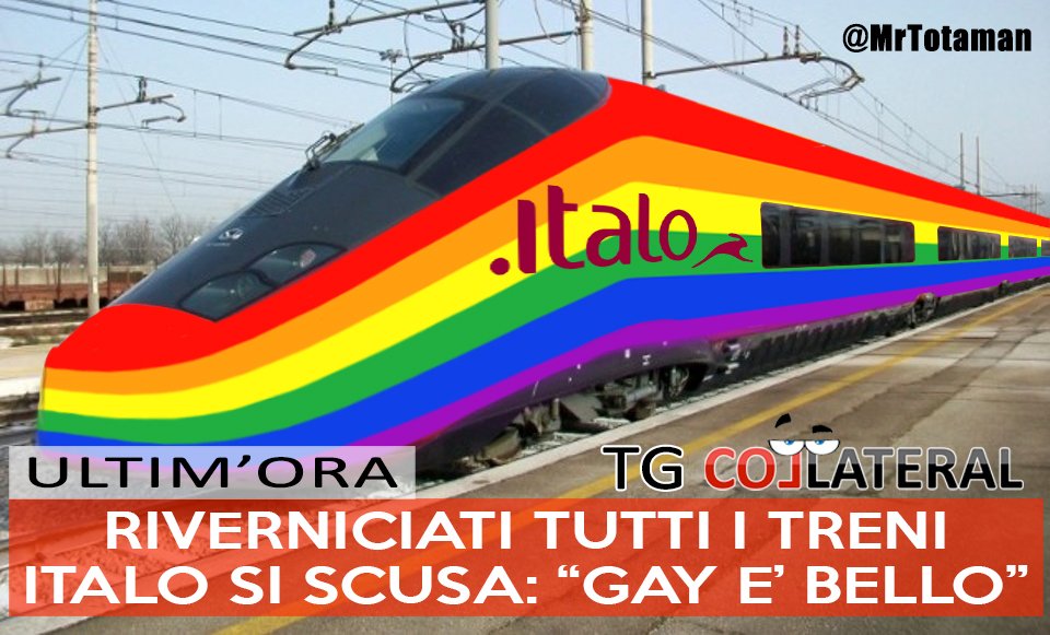 COLLATERAL13's tweet photo. #TgCollateral #ItaloFail #FamilyDay #ItaloTreno #arcobaleno #svegliatitalia #boicottaitalo - @MrTotaman https://t.co/v47yqWj4RX