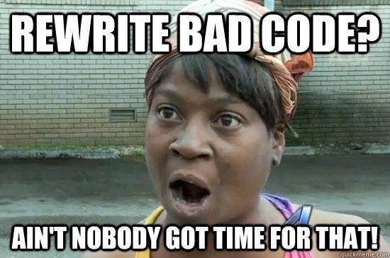 iC00kScripts's tweet photo. #me to my #boss on #fixing #badly #structured #code #SpagettiCode #Programming https://t.co/2HlNS7ovEY