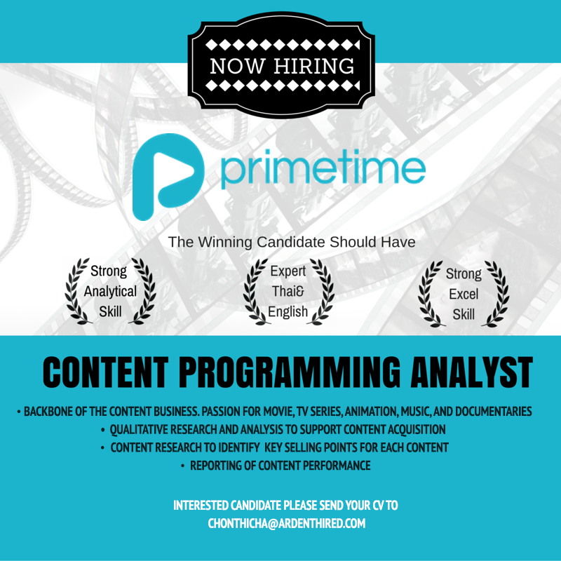 HUBBAHIRED's tweet photo. We're now partner with  the First Pure-Play Multi-Channel Entertainment Streaming Platform in Thailand.@Primetime https://t.co/ujSlRMxXOI
