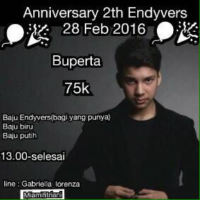 Endyvers come on join us !!! we will celebrate Anniversary 2th Endyvers 🎉🎁🎂🎊 Cc: <a href="/Endyarfian_real/">Endy Arfian</a> <a href="/putryjayanty_/">Putry Jayanti</a>