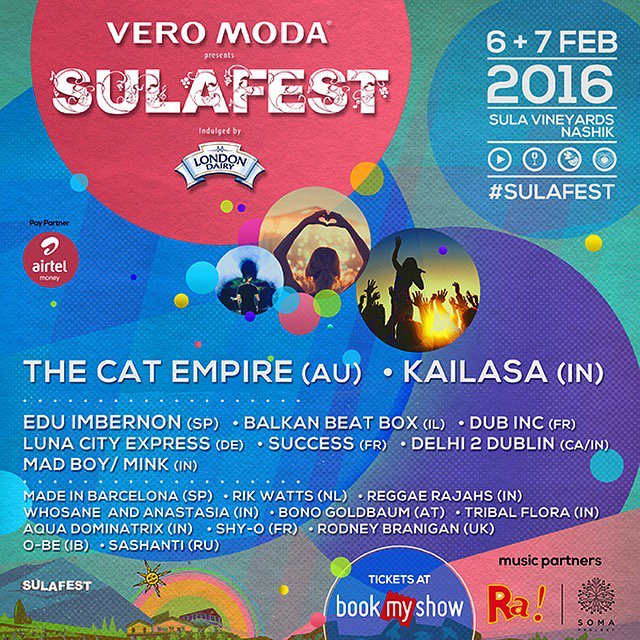 10 days to go! Get. Set. #SulaFest <a href="/sula_vineyards/">Sula Vineyards</a> <a href="/VeroModaIndia/">VERO MODA India</a> <a href="/thecatempire/">The Cat Empire</a> <a href="/Kailashkher/">Kailash Kher</a> <a href="/EduImbernon/">Edu Imbernon</a> <a href="/DjJanux/">Jehan Johar</a>