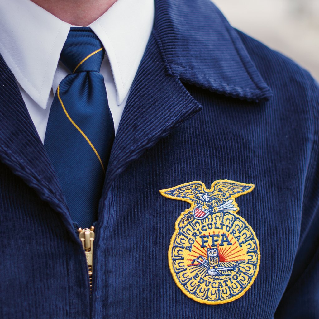 NationalFFA's tweet photo. "I believe in the future of agriculture, with a faith born not of words but of deeds."

#FFAproud https://t.co/6axZ2I3SPY