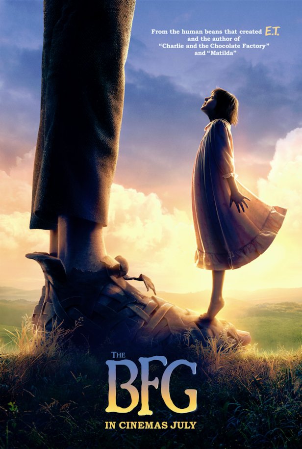 thecstatictruth's tweet photo. Poster for Steven Spielberg's adaptation of Roald Dahl's #TheBFG. https://t.co/oQrnVJVQGu