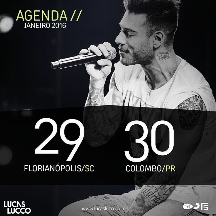 ExalandoMusicas's tweet photo. Essa semana tem show do @lucaslucco em Florianópolis e Colombo. 👏🏾👏🏾👏🏾 https://t.co/rvFx8XBcWW