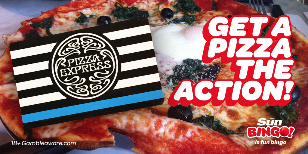 Feeling hungry? RT and FOLLOW for a chance to #win a £10 <a href="/PizzaExpress/">PizzaExpress</a> voucher! YUM🍕 Ts&amp;Cs: fb.com/sunbingo