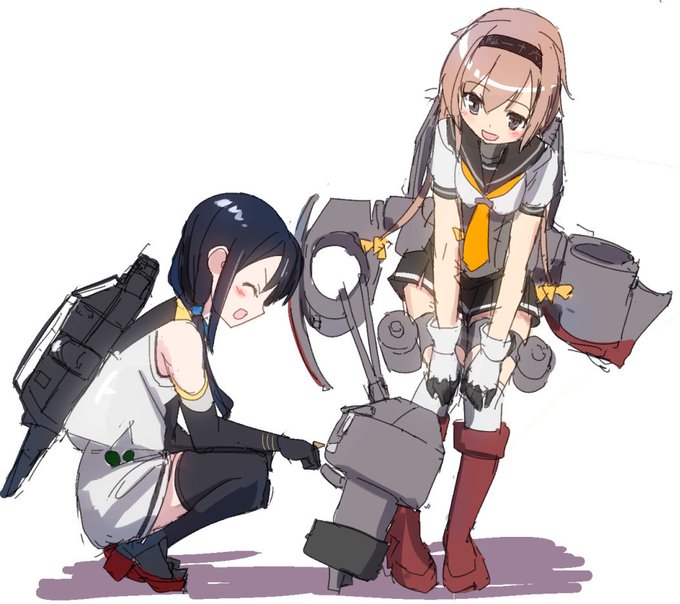 涼風ちゃんと照月ちゃん
#艦これ版深夜の真剣お絵描き60分一本勝負
#艦これ版真剣お絵描き60分一本勝負_20160126 