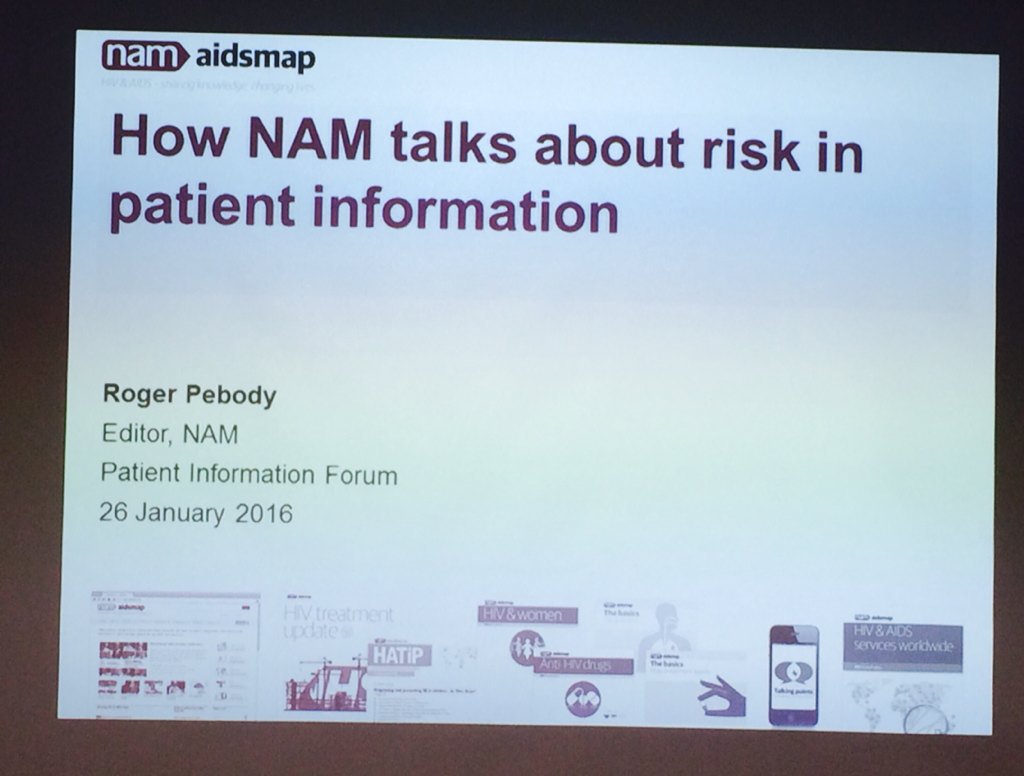 PiFonline's tweet image. Roger Pebody - Editor from @aidsmap presenting next #CommRisk