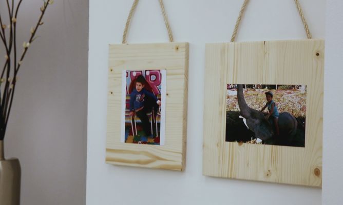 Cómo hacer soportes de madera para #fotos #DIY bit.ly/1K6a1pt