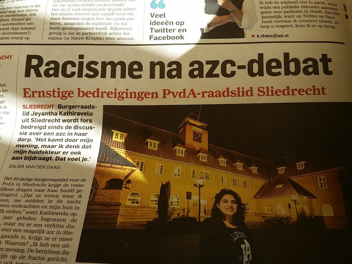 Ook al ben je het niet eens met politieke mede inwoners, dit is not done!Gaat #SociaalSliedrecht om haar heen staan?