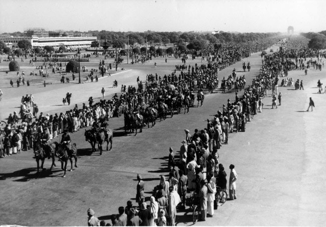 shekharkapur's tweet photo. India's first republic day parade.  We've come a long way ! Proud of my Nation. Happy Republic Day. https://t.co/s0t5X9VI5O