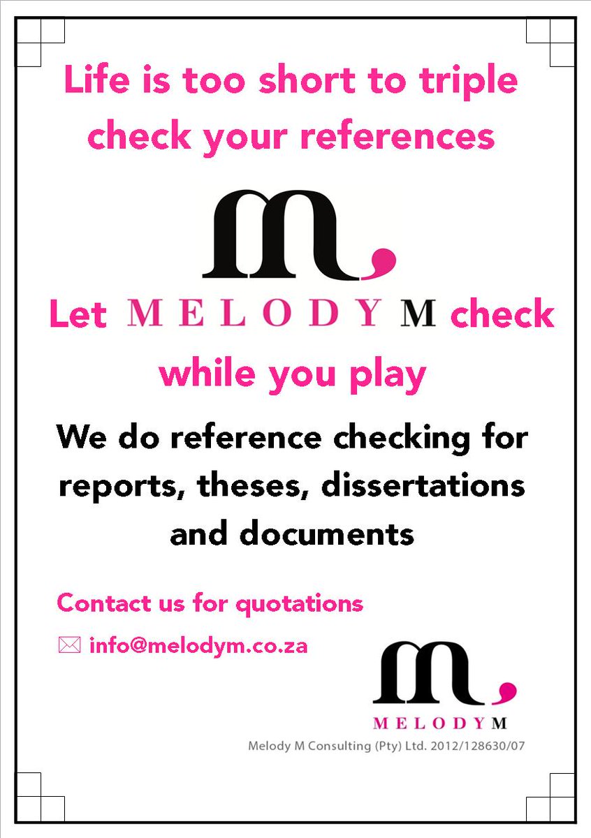 Quantemna2's tweet photo. Reference checking is a necessary part of successful thesis submission...@MelodyMConsult to the rescue! https://t.co/DDxB4uVUL4