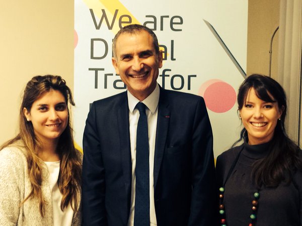 Devoteam's tweet photo. Belle rencontre de notre équipe campus et recrutement avec @Guy_mm au #JEMNUM via @SViez_Devoteam #job #recrutement https://t.co/6MYUyCJR5E