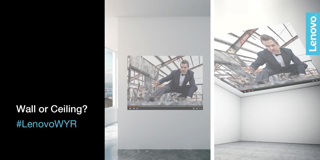 MotorolaNG's tweet photo. #WouldYouRather project movies on a wall or a ceiling? Tell us! #LenovoWYR #YOGATablet2Pro https://t.co/gbrqZwTCnb https://t.co/Ul3cOh5wnm