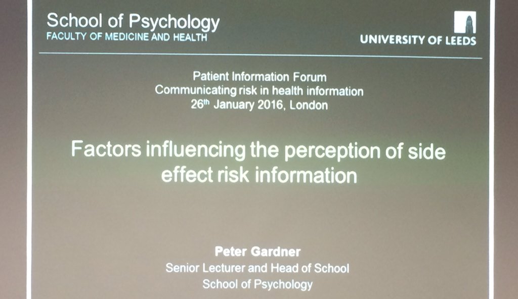 PiFonline's tweet image. Peter Gardner, Head of School of Psychology, from the University of Leeds up next at #CommRisk