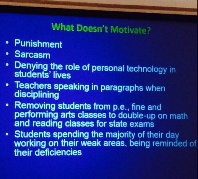 justintarte's tweet photo. Things that don't motivate students... via @rickwormeli2 #edchat #moplc16 https://t.co/6bngqDRSbw