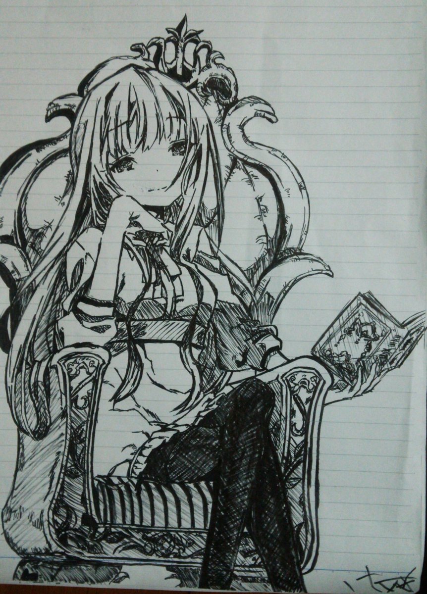 リヴァイあさんはぱぴー A Twitter 授業中描いてたの出来た 疲れた O D Z 文句の付けようがないラブコメ っていうラノベの 神鳴沢セカイ っていうキャラ 筆ペン画 絵描きさんと繋がりたい ラノベ T Co Jtf92ceqkb