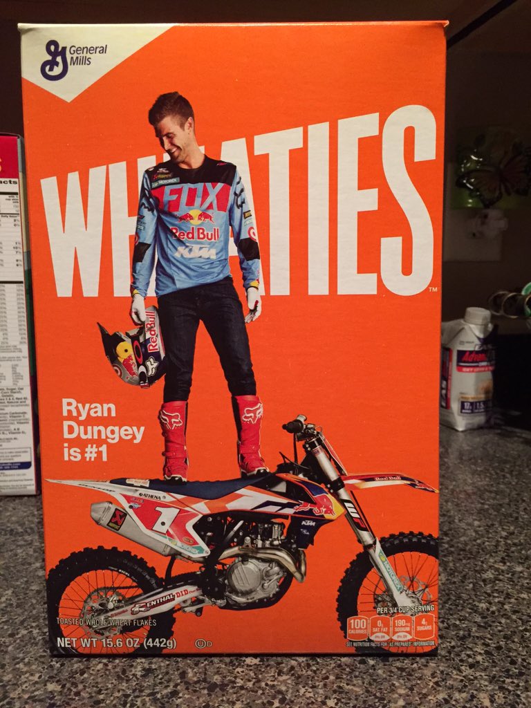 FattysCycle's tweet photo. My 2 year old grandson picked out this box of cereal for me at the store. He knows who is his champions are for sure https://t.co/0SrKqyIgy3