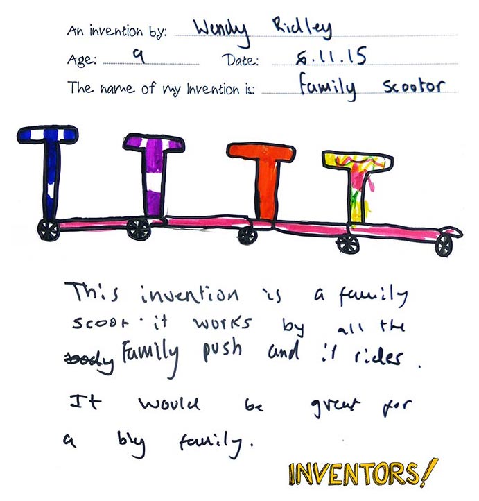 dominicwilcox's tweet photo. Wendy Ridley, Age 9 invented a Family Scooter,  AMAP automotive specialists made it real. https://t.co/YTMwEcNTVH https://t.co/Jdt2El1HT5