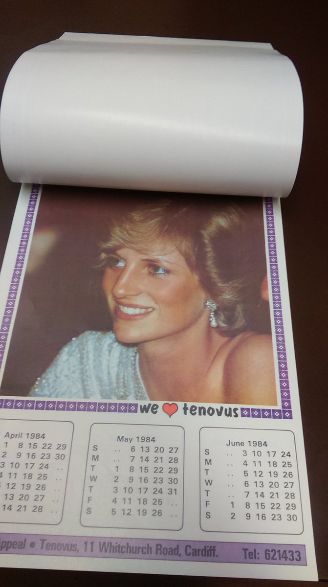 Princess Diana 1984 collectors calendar in excellent condition just £4.99 in our charity shop now!!!